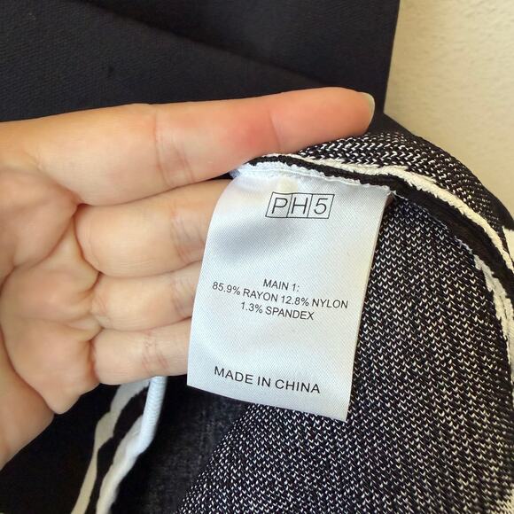 PH5 Black Wavy Hem Mini Dress Size M - Picture 4 of 5